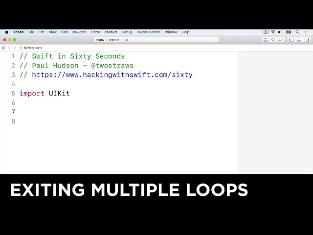 Exiting multiple loops – Swift in Sixty Seconds