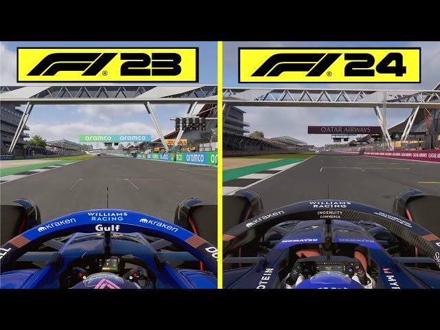F1 24 vs F1 23 Early Graphics Comparison | Silverstone Circuit | RTX 4080
