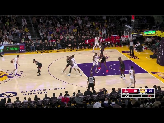 LeBron James On Fire in Los Angeles Lakers vs Houston Rockets Game