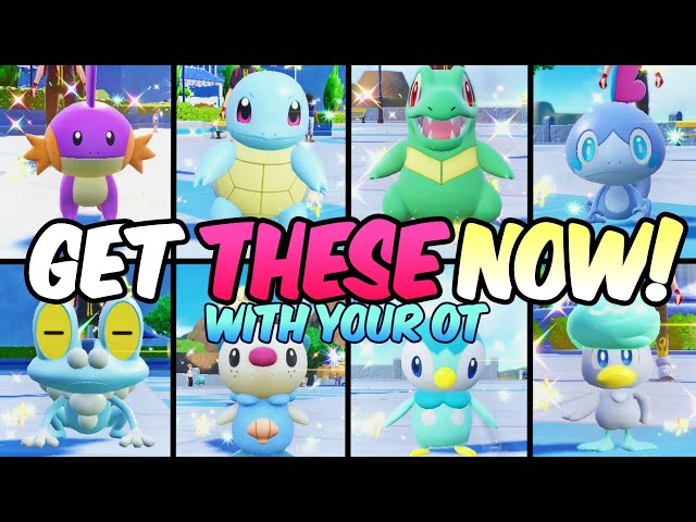 Get All Shiny Jumbo Water Starters with YOUR OT in Pokemon Scarlet Violet