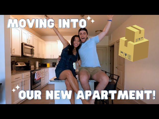 MOVING INTO OUR NEW APARTMENT! | unpacking & cleaning montages
