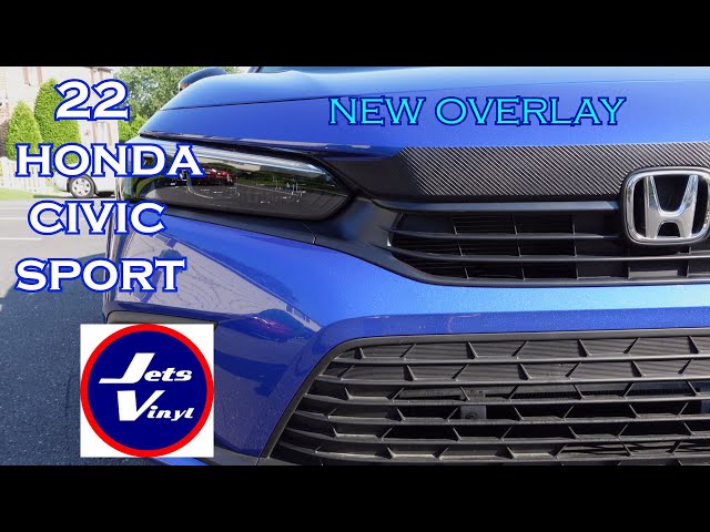 #JetsVinyl Front Bumper Cover Overlay Install on the 11th Gen 2022 Honda Civic Sport!