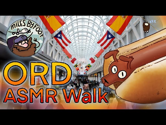 The Ultimate ASMR Airport Walk - Chicago O'Hare (ORD) Walking Tour - No Music No Interruptions!