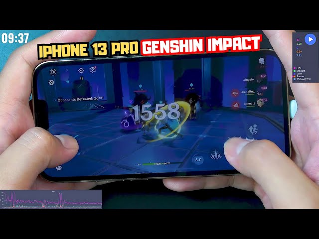 Test game Genshin Impact on iPhone 13 Pro