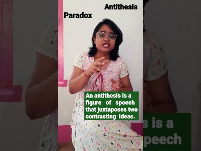 Antithesis vs paradox | #shorts | difference between paradox & antithesis | figures of speech shorts