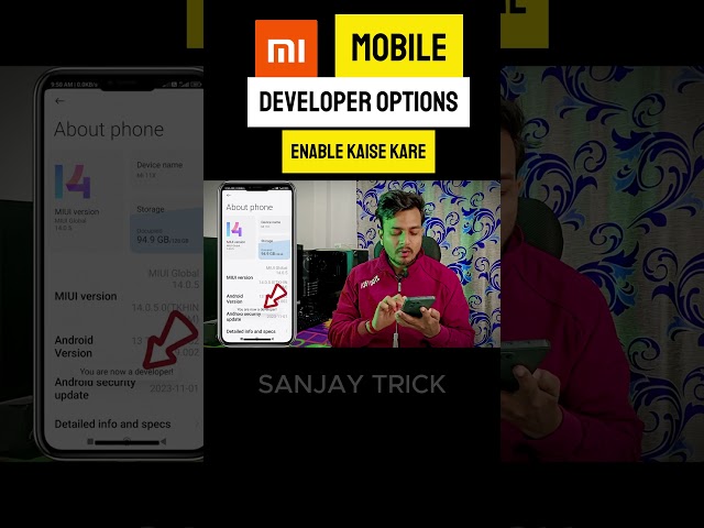 How to Enable Developer Options in mi Phone | mi phone me developer option on kaise kare shorts