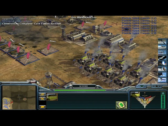 Command & Conquer ZH Shock Waves V1.2 USA VS China Medium Gameplay  1VS1