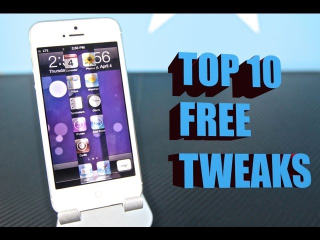 Top 10 FREE Cydia Tweaks For iOS 6.1.3/6.1.2/6.1 - Must Have iPhone 5/4S/4/3Gs Tweaks!