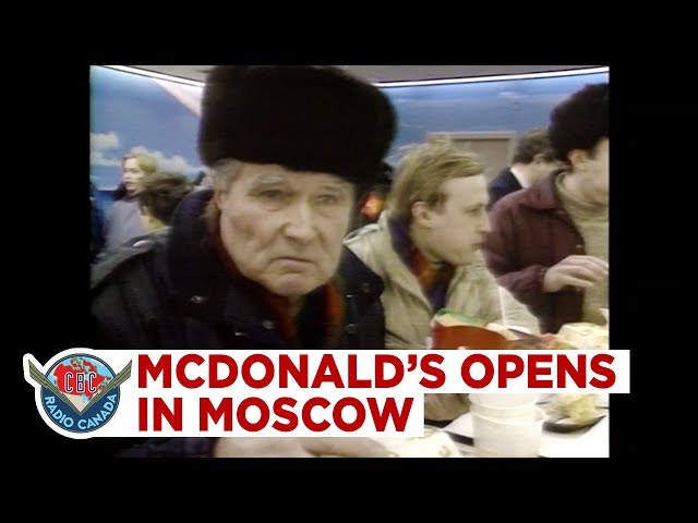McDonald's opens in hungry Moscow, but costs half-a-day's wages for lunch, 1990