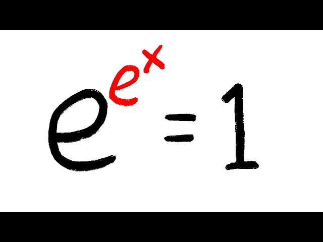 how is e^e^x=1 solvable??