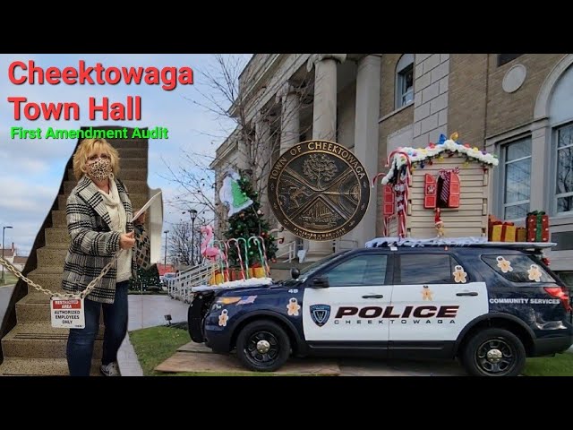 Cheektowaga, NY Keeping AEC Out with a Makeshift Coat Hanger?, Town Hall FIRST AMENDMENT AUDIT