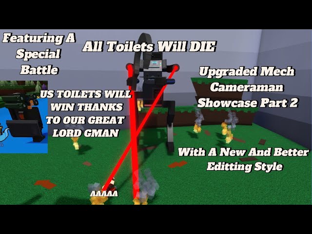 Roblox Build A Boat For Treasure Upgraded Mech Cameraman Showcase (Part 2)
