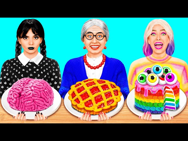 Wednesday vs Grandma Cooking Challenge | Who Wins the Cooking War by TeenTeam Challenge