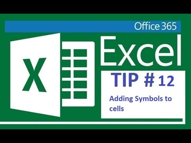 Excel 365 - Inserting tick mark or symbols into cells