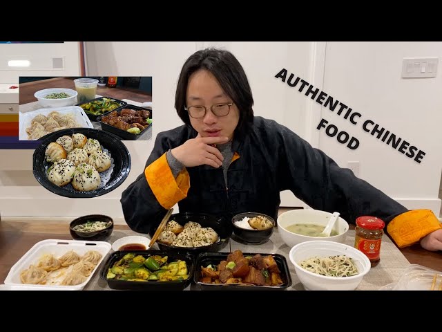 CHINESE FOOD (Fried Pork Buns + Soup Dumplings + Braised Pork) MUKBANG