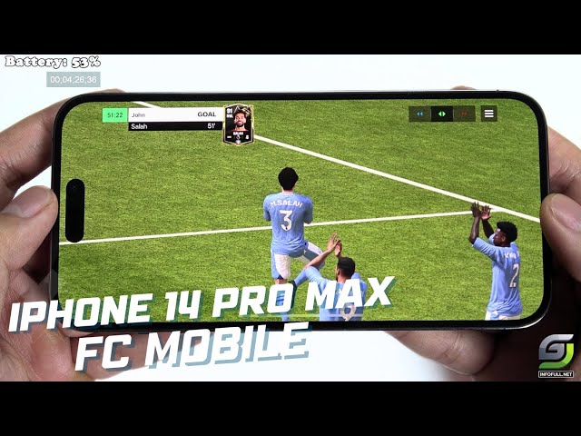 iPhone 14 Pro Max test game EA SPORTS FC MOBILE 24 | Apple A16 Bionic