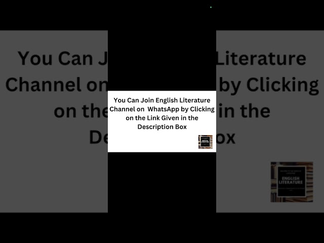 WhatsApp Link of English Literature Channel