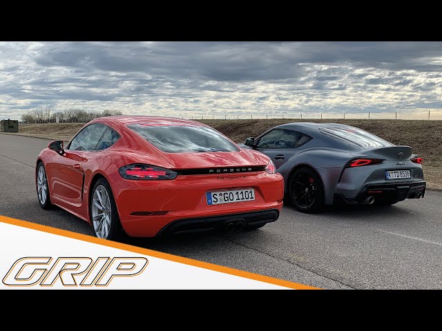 Deutschland-Japan-Duell | Porsche 718 Cayman S vs. Toyota GR Supra | GRIP