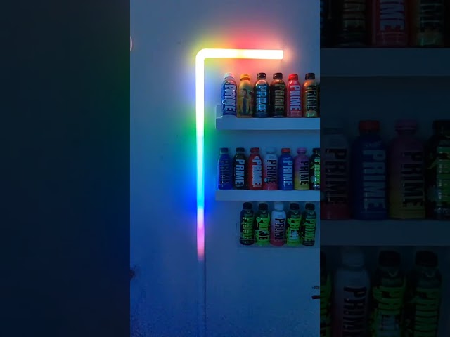These LED wall strips are awesome as you can shape them how you like and also come with an app to co