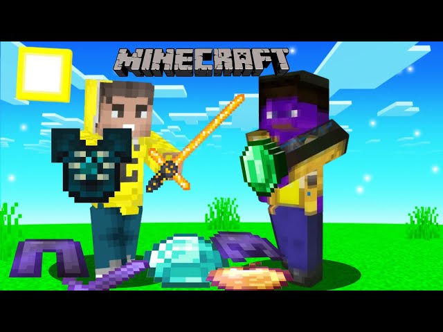 minecraft but Youtubers trade op items