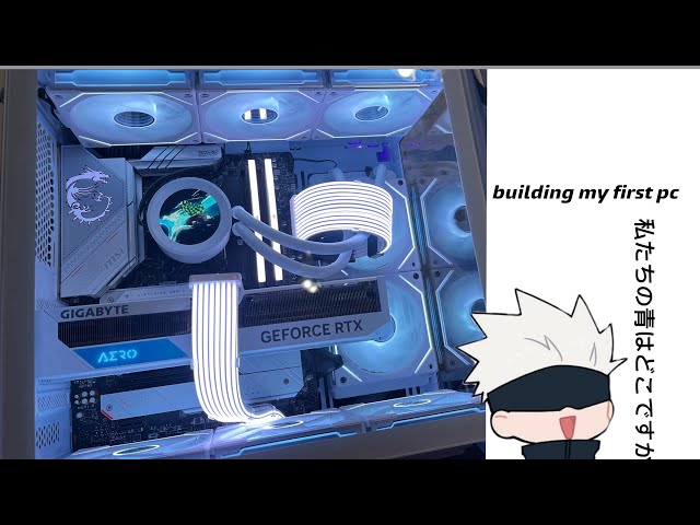 building my first gaming pc 🤍 | white aesthetic, lian li o11 air snow mini, rtx 4070 super aero