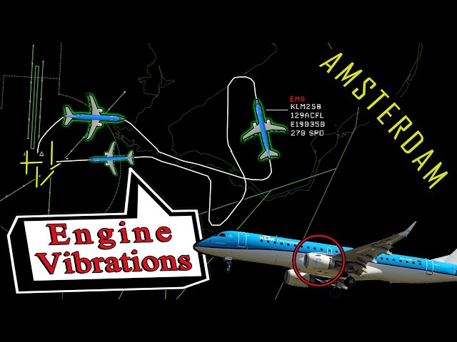 KLM E190 has ENGINE VIBRATIONS in Severe Storm Corrie at Amsterdam