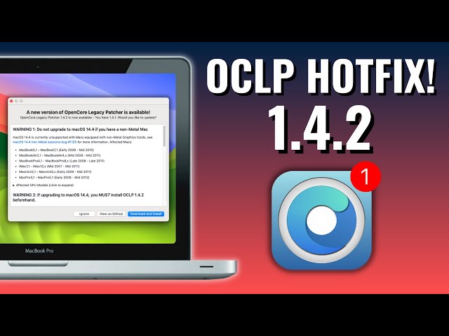 OpenCore Legacy Patcher 1.4.2 HOTFIX EXPLAINED! + Fixing Legacy WiFi Issues