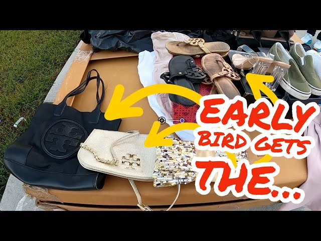 The YARD SALE Early Bird Gets The DESIGNER SCORES!!
