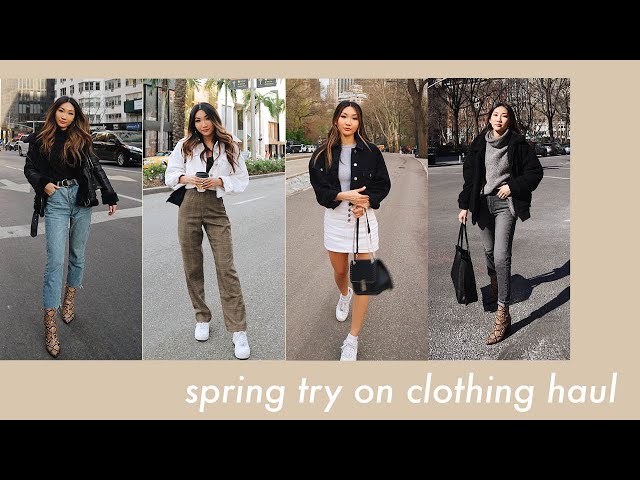 spring try-on clothing haul 2019 🌞💕 | lulus, levis, brandy melville, zara
