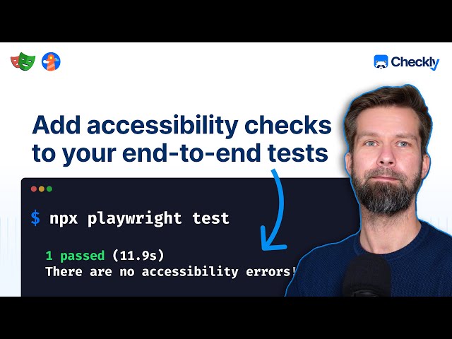 Add accessibility checks to your Playwright end-to-end tests