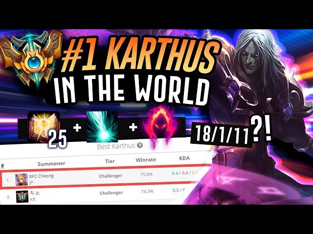THE NUMBER ONE KARTHUS IN THE WORLD IS AMAZING!! - Challenger Mid - League of Legends
