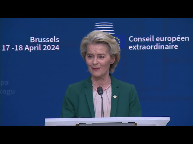 Special European Council - Main press conference by Presidents Ursula von der Leyen & Charles Michel