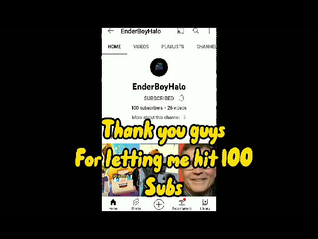 Thank you guys for 100 subs
