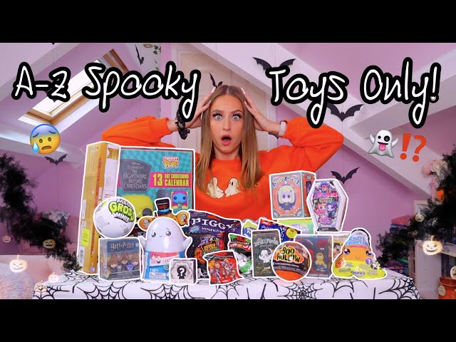 A-Z *SPOOKY ONLY* MYSTERY TOYS UNBOXING!!😱👻🎃🦴⚰️⁉️ (300+ FINDS?!😨) | Rhia Official♡