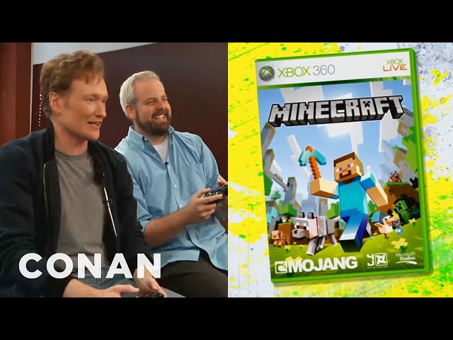 Conan O'Brien Reviews "Minecraft" for XBox 360 - Clueless Gamer | CONAN on TBS