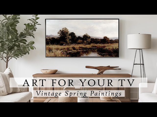 Vintage Spring Paintings Art For Your TV | Vintage TV Art | Moody Vintage Spring TV Art | 4K | 3Hrs