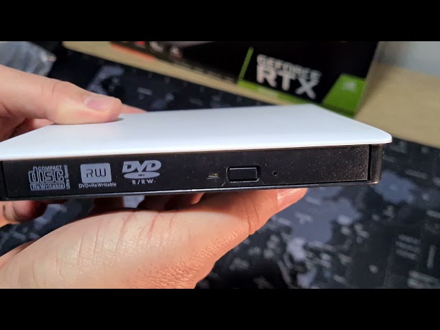 External Slim CD DVD-RW Optical Drive Burner Player USB 3.0 White