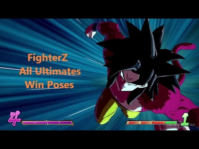 Dragon Ball FighterZ All Ultimate Attacks and Win Poses HD Gameplay