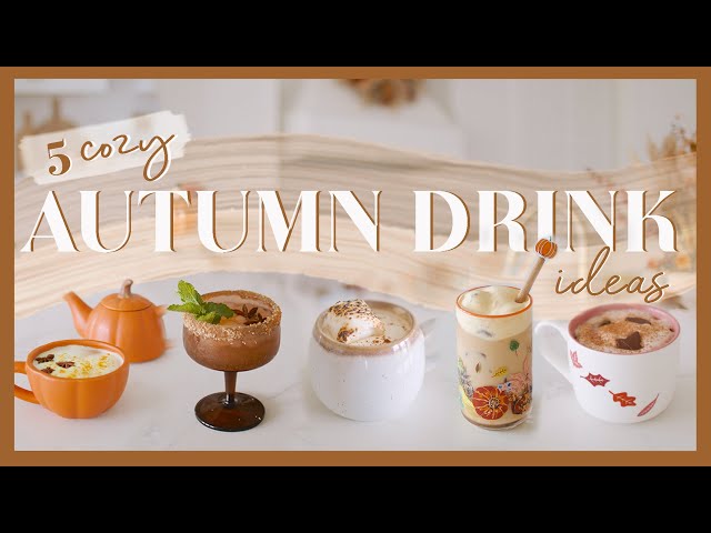 5 COZY DRINK IDEAS | fireside latte, fall fizz, pumpkin sugar brew, golden chai, mocha, & more!☕️🍂