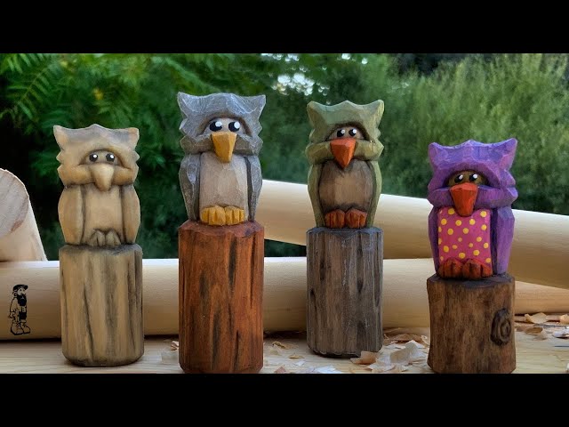 Carve an Owl From a 1" Dowel or Stick