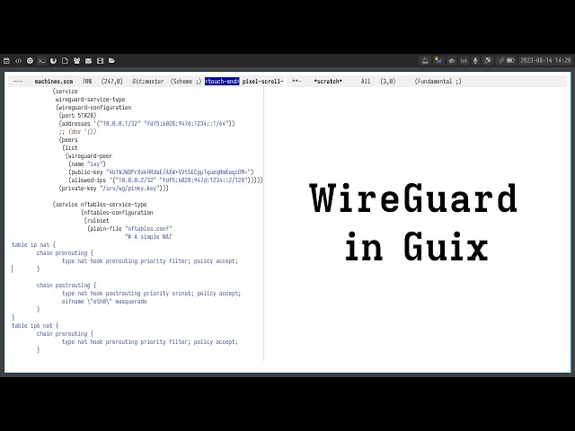 WireGuard (+IPv6)  in Guix in 20 minutes