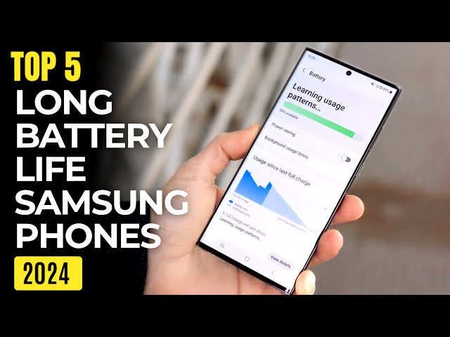 Top 5 : Long Battery Life SAMSUNG phones 2024 | Best Battery Samsung Smartphones 2024