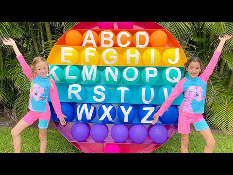 Nastya and Eva are learning the Summer Alphabet