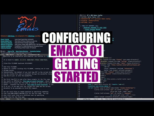 A New Beginning With GNU Emacs - Configuring Emacs 01