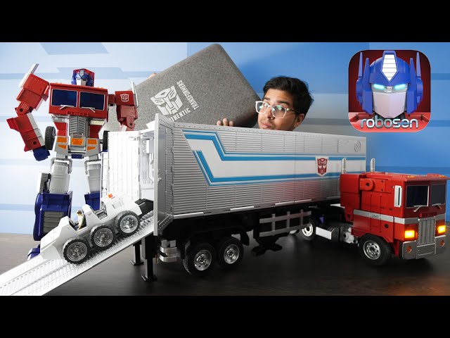 Unboxing World's FIRST Auto-Converting TRAILER + ROLLER! Robosen Transformers Optimus Prime Review