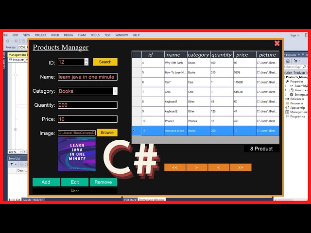 C# Project Tutorial - Make Product Manager Form Step by Step Using C# And MySQL Database