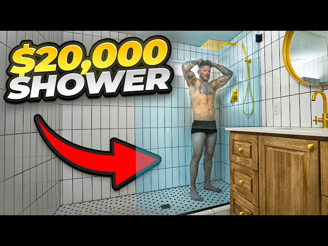 Building a $20,000 GIANT shower In Abandoned House.