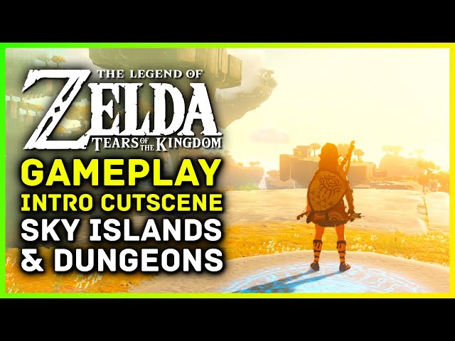 Zelda Tears Of The Kingdom Gameplay, Intro Cutscene, Dungeons, Great Sky Island, Building & Shrines!