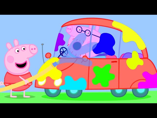Wash the Car with Peppa Pig | Family Kids Cartoon