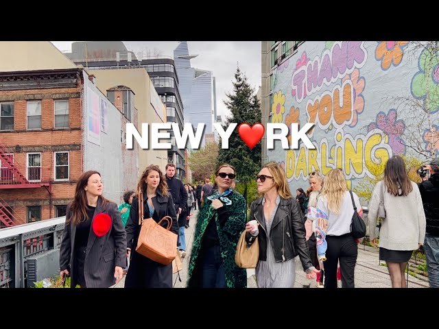 [4K]🇺🇸NYC Spring Walk🗽Chelsea to Hudson Yards in Manhattan 🌸Walking on The High Line | Apr 2024